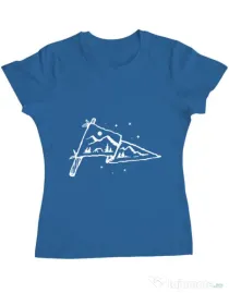 Tricou ADLER dama Camp Flag Albastru azuriu