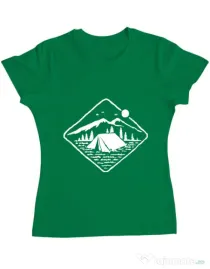 Tricou ADLER dama Camp Mode ON Verde mediu