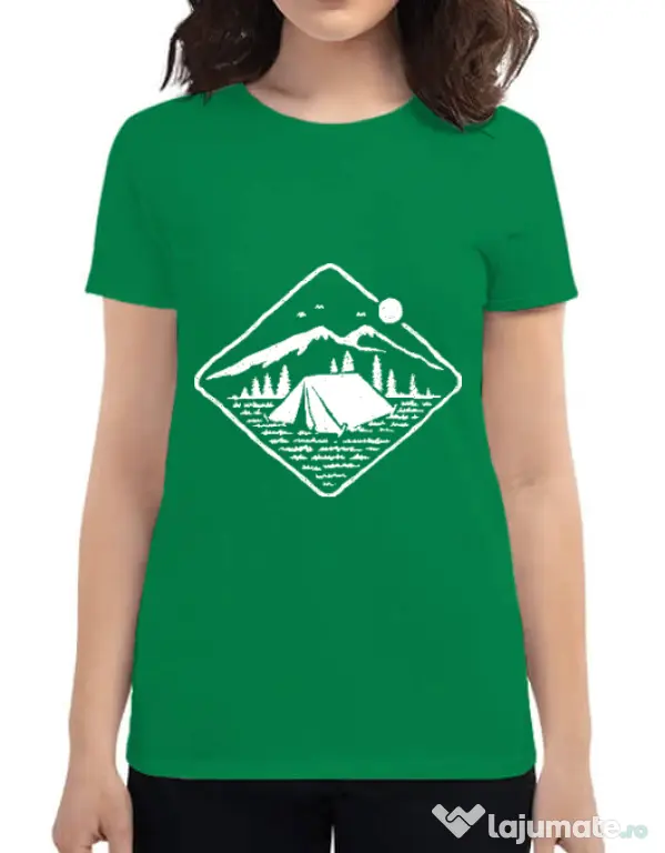 Tricou ADLER dama Camp Mode ON Verde mediu