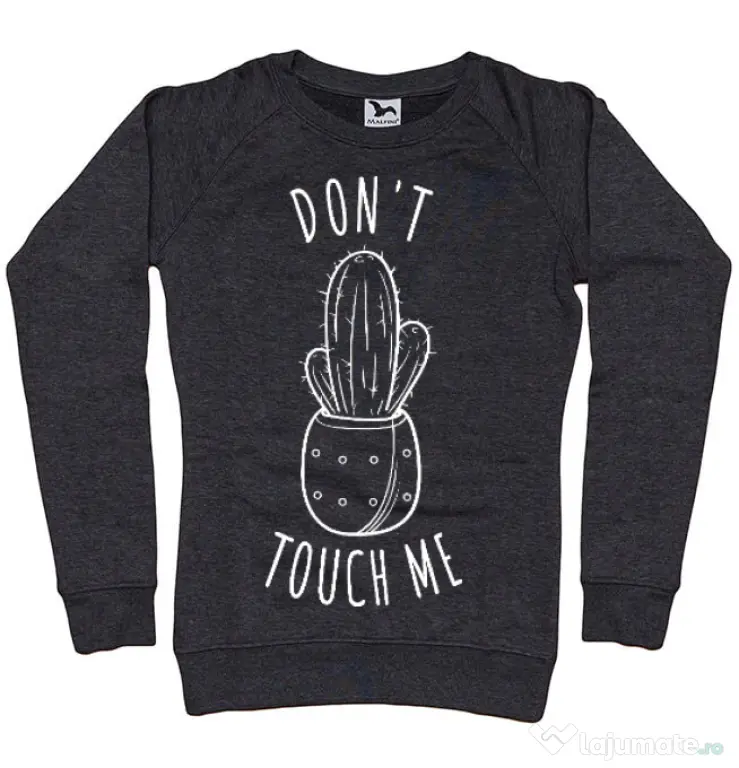 Bluza ADLER dama Do not touch me Negru melanj