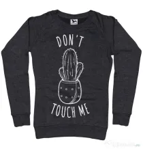 Bluza ADLER dama Do not touch me Negru melanj