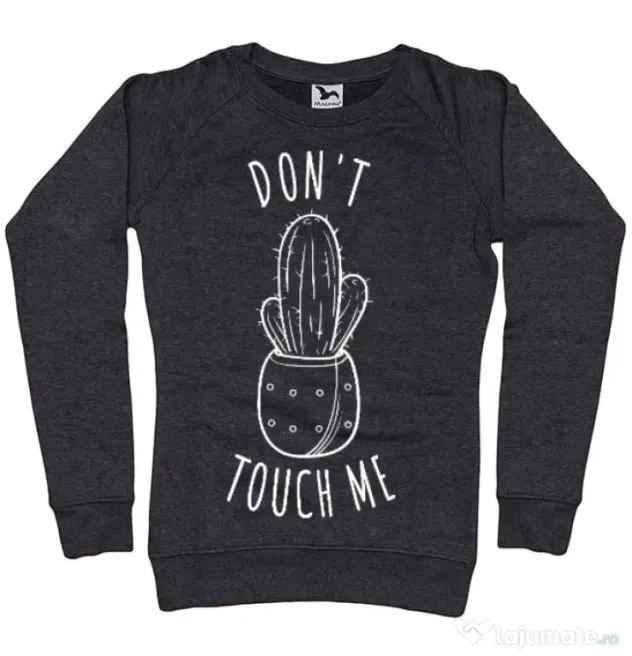 Bluza ADLER dama Do not touch me Negru melanj