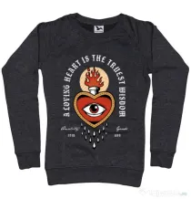 Bluza ADLER dama Burning Heart Negru melanj