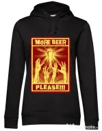 Hoodie dama cu gluga Thirsty zombies Negru