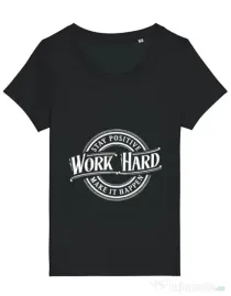 Tricou STANLEY STELLA dama Work Hard Negru