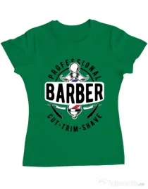 Tricou ADLER dama Professional barber Verde mediu