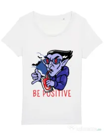 Tricou STANLEY STELLA dama Be positive Alb