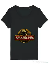 Tricou STANLEY STELLA dama Jurassic Pug Negru