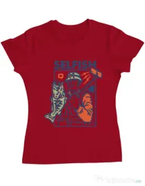 Tricou ADLER dama SELFISH Rosu