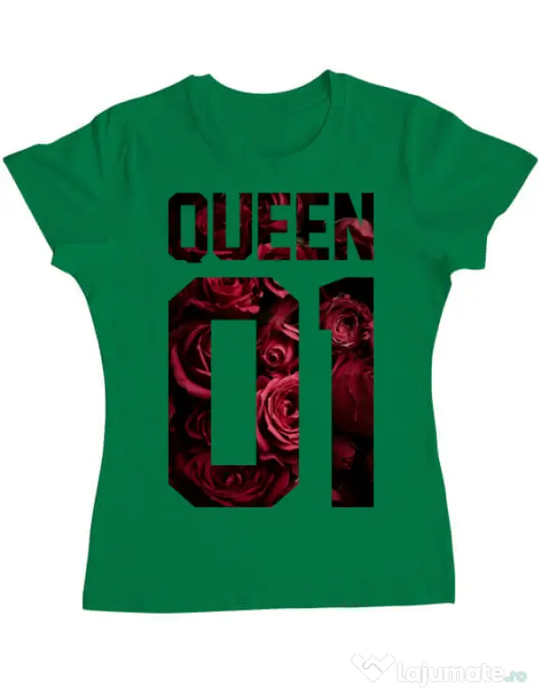 Tricou ADLER dama Flower queen Verde mediu