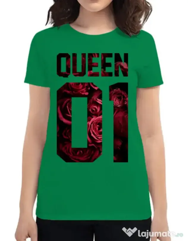 Tricou ADLER dama Flower queen Verde mediu