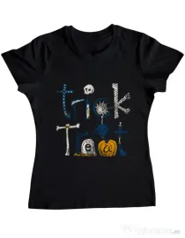Tricou ADLER dama Trick or Treat Negru