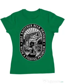 Tricou ADLER dama Fishing problem Verde mediu