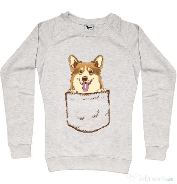 Bluza ADLER dama Corgi in The Pocket Migdala melanj