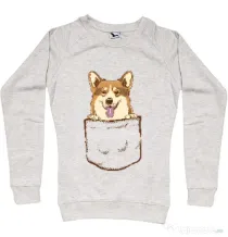 Bluza ADLER dama Corgi in The Pocket Migdala melanj