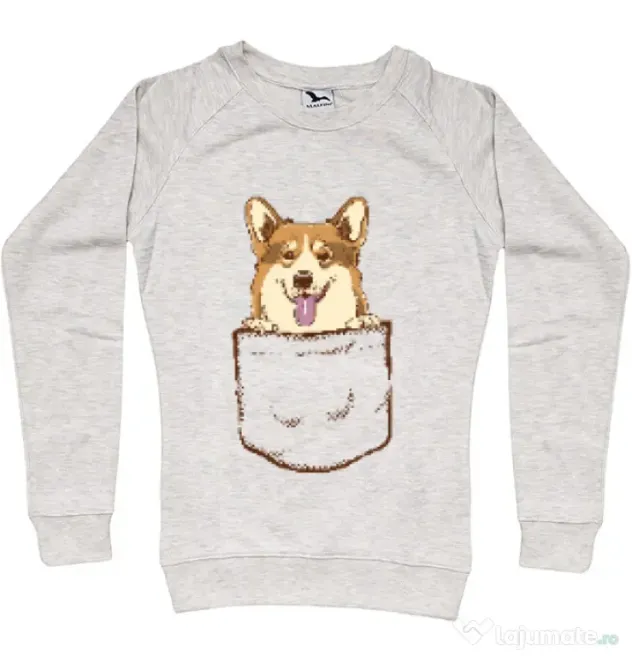 Bluza ADLER dama Corgi in The Pocket Migdala melanj