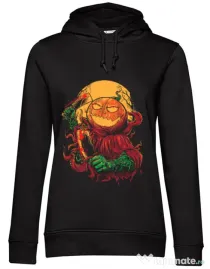 Hoodie dama cu gluga Pumpkinhead Butcher Negru