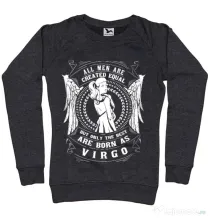 Bluza ADLER dama The best men are born as Virgo Negru melanj