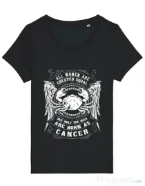 Tricou STANLEY STELLA dama The best women are born as Cancer Negru