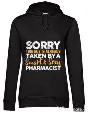 Hoodie dama cu gluga This guy is taken Negru 