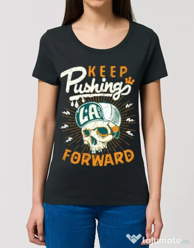Tricou STANLEY STELLA dama Keep pushing Negru