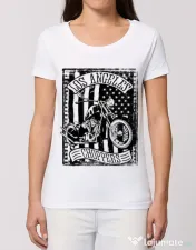 Tricou STANLEY STELLA dama Flag and bike Alb