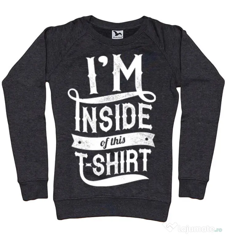 Bluza ADLER dama Inside my tshirt Negru melanj