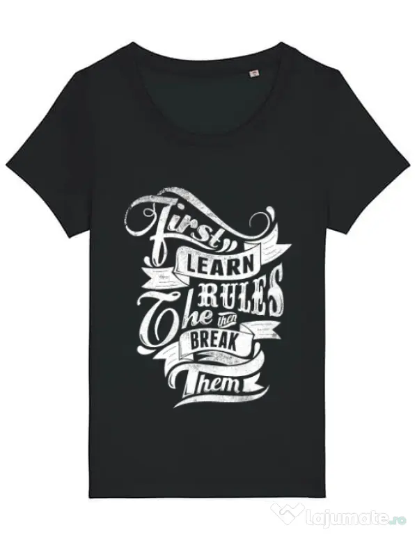 Tricou STANLEY STELLA dama Learn the rules Negru