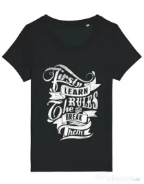 Tricou STANLEY STELLA dama Learn the rules Negru