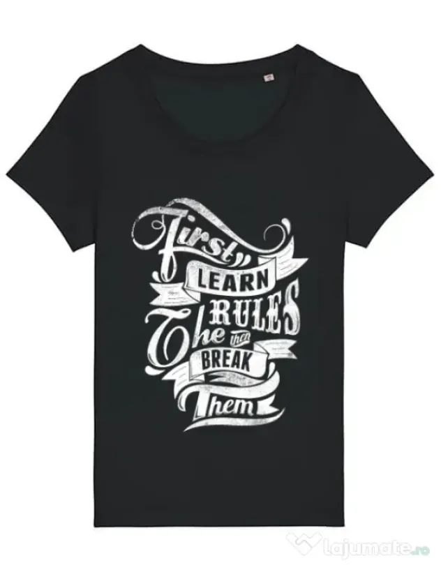 Tricou STANLEY STELLA dama Learn the rules Negru