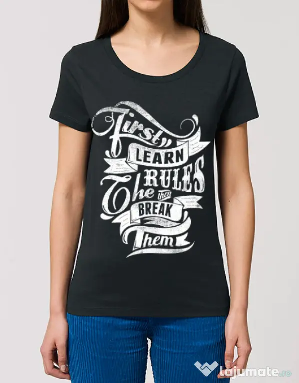 Tricou STANLEY STELLA dama Learn the rules Negru