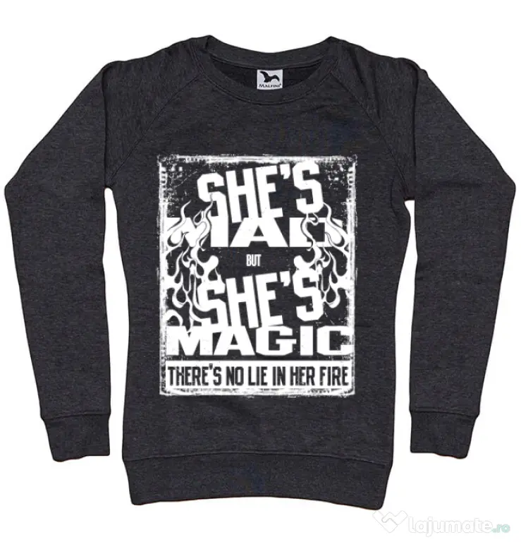 Bluza ADLER dama Mad but magic Negru melanj
