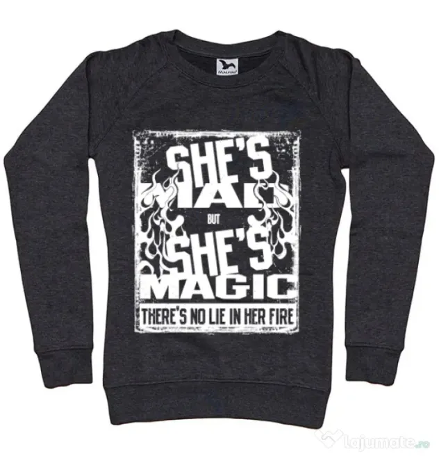 Bluza ADLER dama Mad but magic Negru melanj