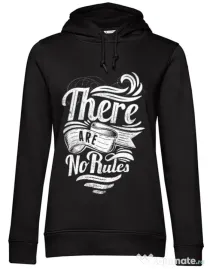 Hoodie dama cu gluga There are no rules Negru
