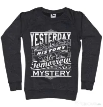 Bluza ADLER dama Yesterday is history Negru melanj