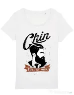Tricou STANLEY STELLA dama Chin full of win Alb