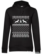 Hoodie dama cu gluga Ugly sweater Negru