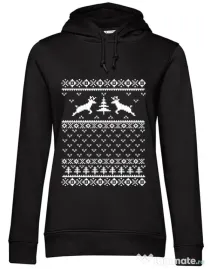 Hoodie dama cu gluga Ugly sweater Negru