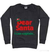 Bluza ADLER dama I can explain Negru melanj 