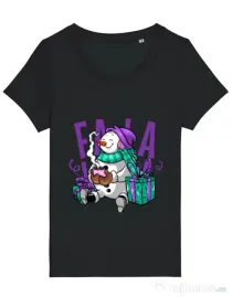 Tricou STANLEY STELLA dama Christmas Carol Negru
