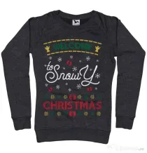 Bluza ADLER dama Snowy Christmas Negru melanj