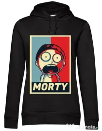 Hoodie dama cu gluga Morty Negru