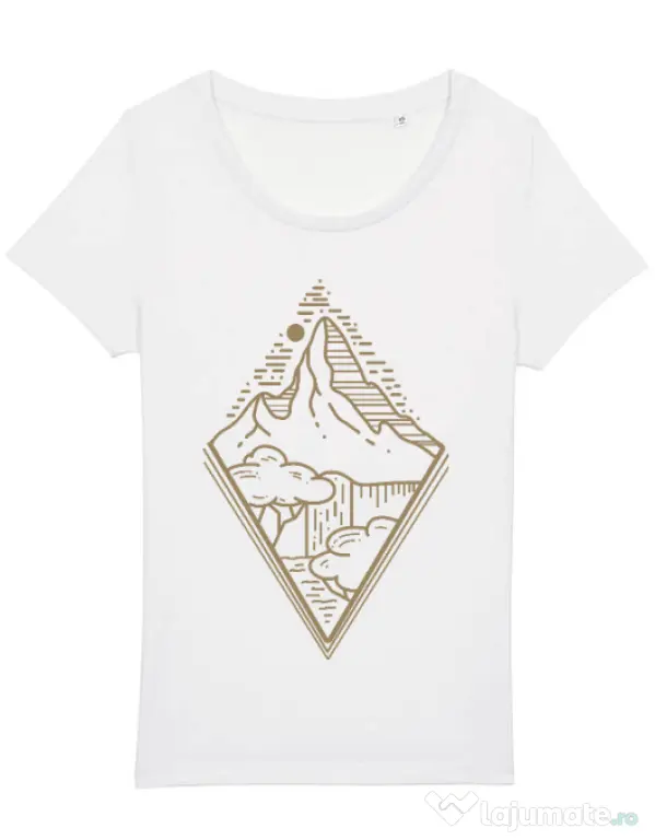 Tricou STANLEY STELLA dama Mountain waterfall Alb
