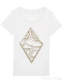 Tricou STANLEY STELLA dama Mountain waterfall Alb
