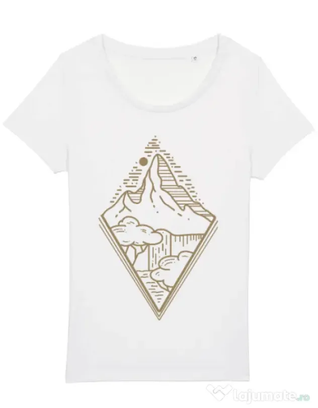 Tricou STANLEY STELLA dama Mountain waterfall Alb
