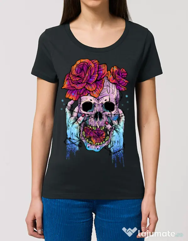 Tricou STANLEY STELLA dama Hand skull Negru