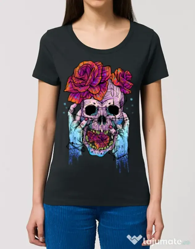 Tricou STANLEY STELLA dama Hand skull Negru