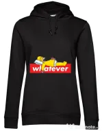 Hoodie dama cu gluga Whatever Negru