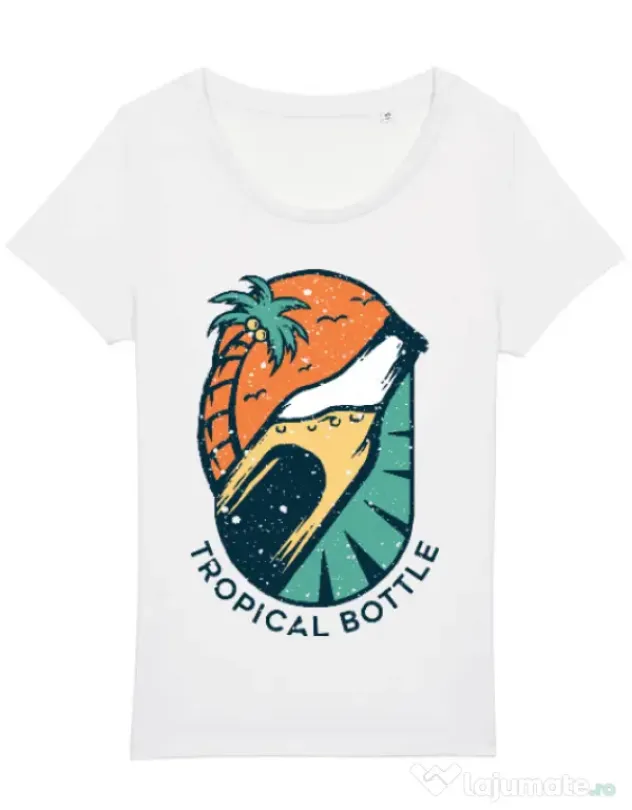 Tricou STANLEY STELLA dama Tropical bottle Alb