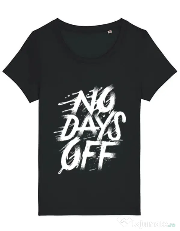 Tricou STANLEY STELLA dama No days off Negru